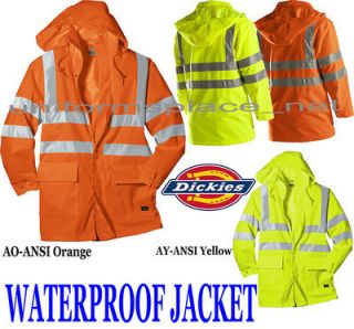  Jacket High Visibility ANSI Waterproof Lined Hooded Safety Jackets 