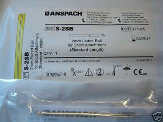 Anspach 2mm Fluted Ball for Short Attachment Ref s 2SB