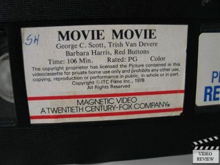 Movie Movie VHS George C Scott Red Buttons Barry Bostwick Art Carney 
