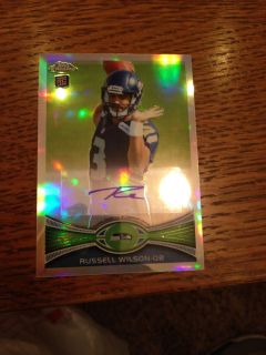 RUSSELL WILSON 2012 TOPPS CHROME ROOKIE AUTO SEATTLE SEAHAWKS