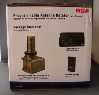 Antenna rotator with hardware kit controller unit and infrared remote 