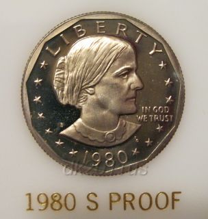 1979 81 Susan B Anthony 13 Coin Set w Proofs in Deluxe Capital Holder 
