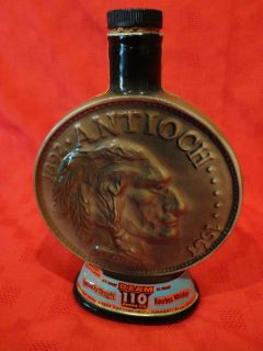 Antioch ILLinois Porcelain Whiskey Bottles 1892 1967 75Th Year Diamond 