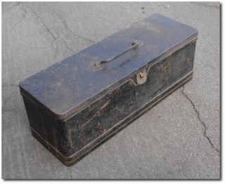 Vintage Tool Box for Antique Car Automobile Running Board or Farm 