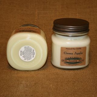 Soy Candle Natural Soybean 8 oz Mason Jar Fruit Scents