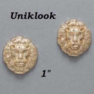 Vintage Chunky Gold Lion Pendant Bold Chain Link Design Fashion 
