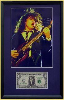 Angus Young AC DC Rock ACDC Framed Image US Dollar