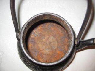 antique chinese japanese cast iron tea pot kettle