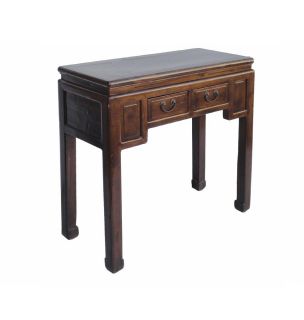 Chinese Antique Two Drawers Altar Console Table WK2384