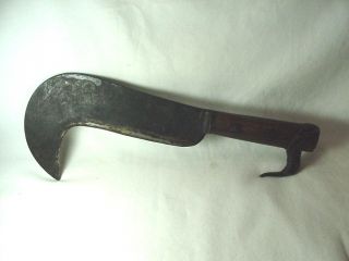 Antique Hand Forged Farm Tool Sickle Scythe Bush Knife Rubino Netro 