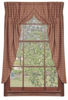 Lined Prairie Curtains Vintage Star Wine New Pattern from IHF for Sale 