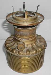 Antique Plume Atwood Kerosene Oil Lamp Font GWTW Banquet Burner