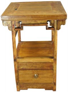Antique Chinese Accent Table Nightstand Kitchen Stove