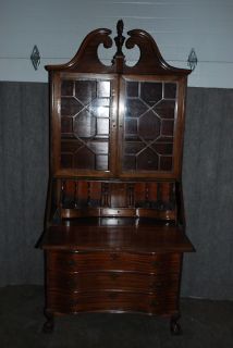 Antique Secretary Cabinet with Drop Down Desk FREE SHIPPING F5095