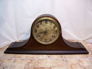 Antique Ingraham 8 Day Chiming Mantle Clock Runs