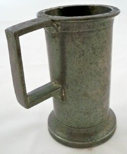 Antique Pewter Decilitre Measuring Cup S1