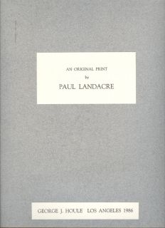 Paul Landacre Bookplate by Anthony Lehman 1st Signed