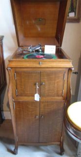 Antique Authentic Victrola Record Player Cabinet