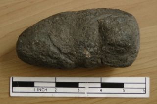   Antique Grooved Stone Hammer Stone / Head DONALDA, Alberta CANADA