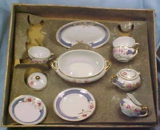 vintage little hostess porcelain tea set in ob as is