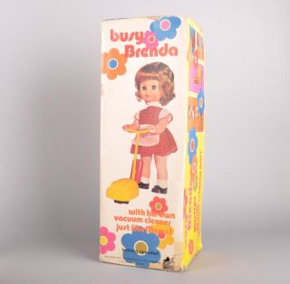 Vintage Busy Brenda Vacuum Cleaner Doll 1970s w Box