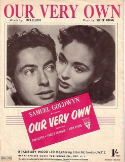 Our Very Own 1950 Film Sheet Music Featuring Ann Blyth
