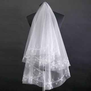 White ivory Wedding Apparel Accessories Bride Bridal Veils Cathedral 