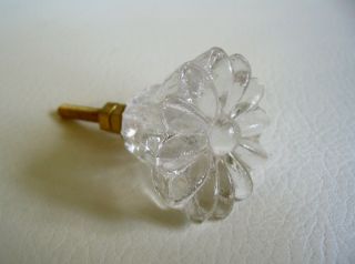 Clear Daisy Glass Crystal Drawer Pulls Cabinet Knobs