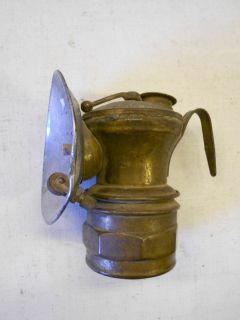 Antique Vintage Carbide Auto lite Miners Lamp Brass Universal Lamp Co