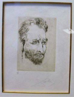 Salvador Dali Original Art Etching Van Gogh Hand Signed Artwork 