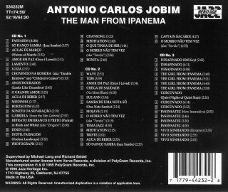 Antonio Carlos Jobim   The Man from Ipanema   3 Disc CD