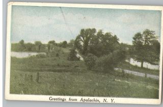 Old Postcard Greetings From Apalachin,New York/NY