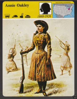 Annie Oakley Sharpshooter Rifle Biography Picture Card