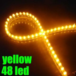 Aquarium Fish Tank 48 LED Yellow Bar Strip Light Power