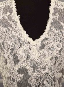 Authentic Anne Barge Anniston Alencon Lace Couture Bridal Formal 