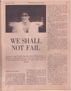1986 Philippine Free Press Pres Cory Aquino Misuari