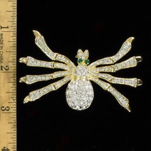 gold and crystal spider pin holy arachnids we recently purchased a 