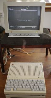 Vintage 87 Apple IIC Computer A2S4100 Color Monitor A2M6020 Power 