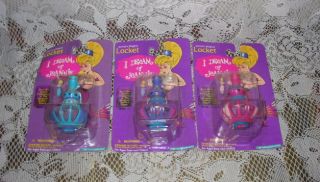Dream of Jeannie Bottle Locket with Doll Set of 3 NRFP Necklace Toy 