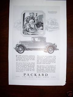 1928 Antique Packard Car Archimedes Art Ad