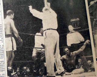 1955 Newspaper Rocky Marciano Archie Moore Heavyweight Boxing Champ 