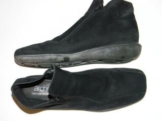 ARCHE black nubuck slip on ankle boots france womens 41 us 10