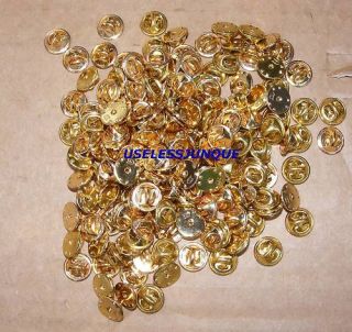 200 Gold Plated Military Clutch Pin Backs