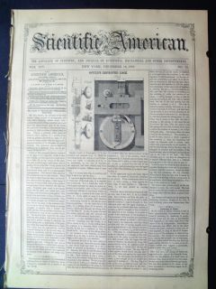1858 Scientific American Dental Extraction of Teeth by Electricity 