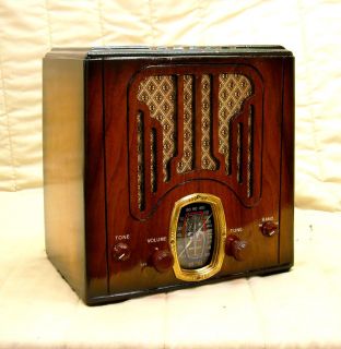 Old Antique Wood Crosley Vintage Tube Radio   Restored, Working Deco 