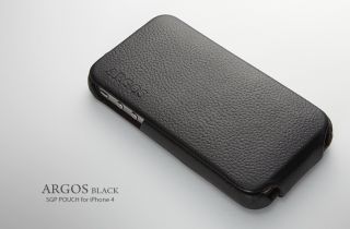SGP Leather Case Cover Argos Black for Apple iPhone 4S