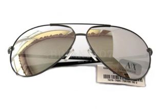 NWT ARMANI EXCHANGE Mens Sunglasses AX212/S Gun/Mirror + A/X Pouch $90 