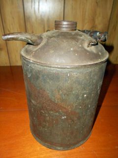 Antique Nesco Galvanized Metal Oil Water Can