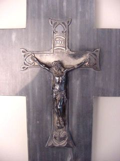 Vintage Crucifix and Holy Water Font Bouasse Paris