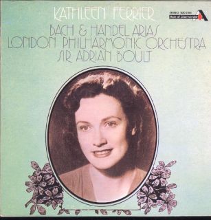Kathleen Ferrier Bach Handel Arias LP VG NM Canada